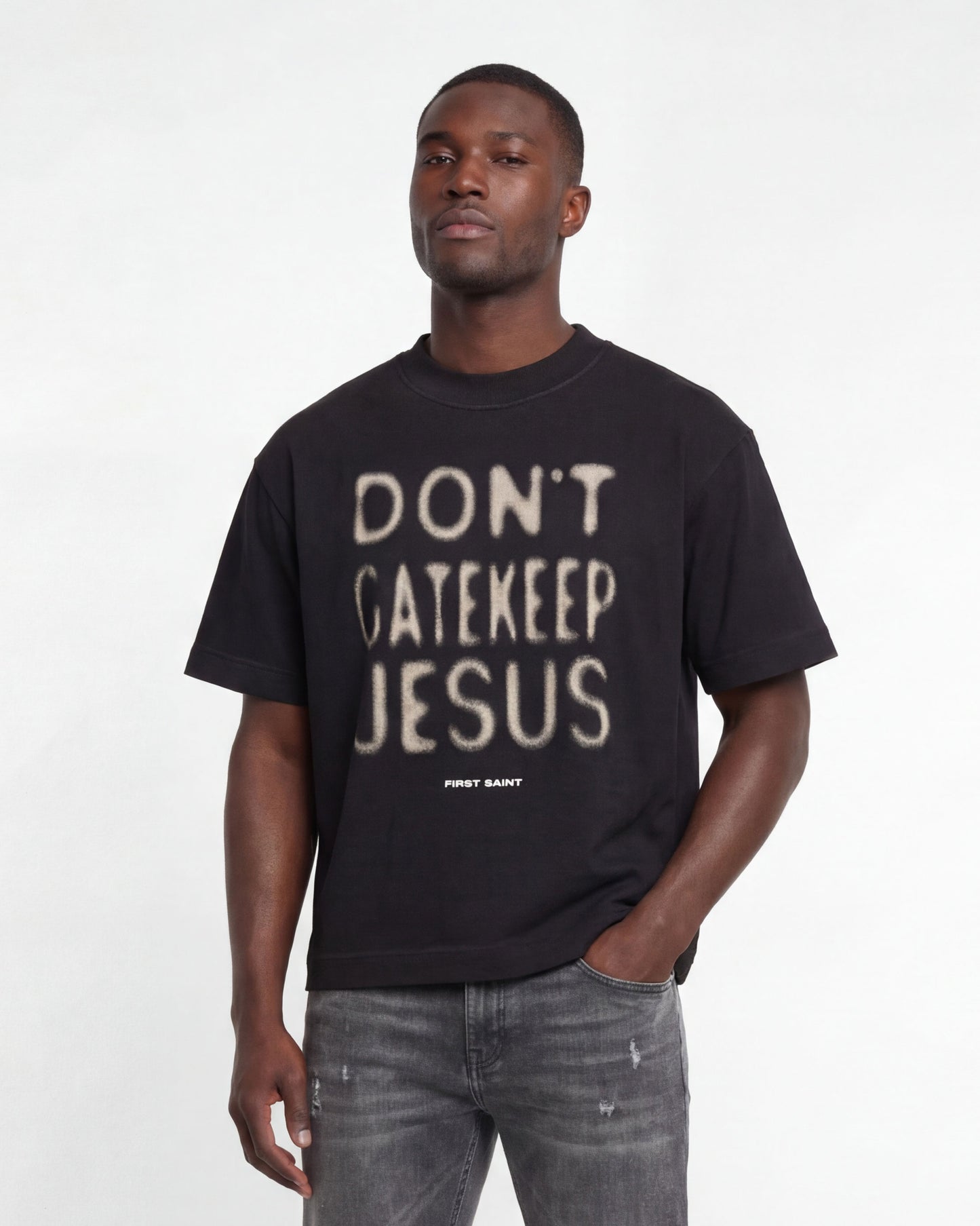 Don't Gatekeep Jesus Boxy Tee