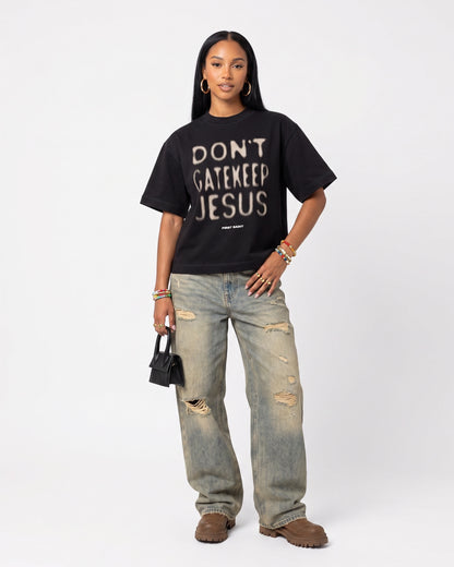 Don't Gatekeep Jesus Boxy Tee