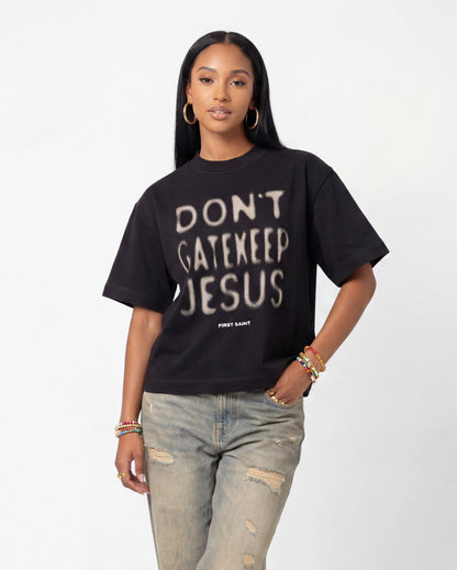 Don't Gatekeep Jesus Boxy Tee
